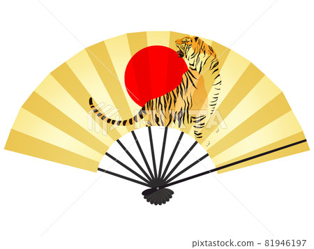 Folding fan (Tiger New Year's card material) Folding fan (Tiger New Year's card material) 81946197