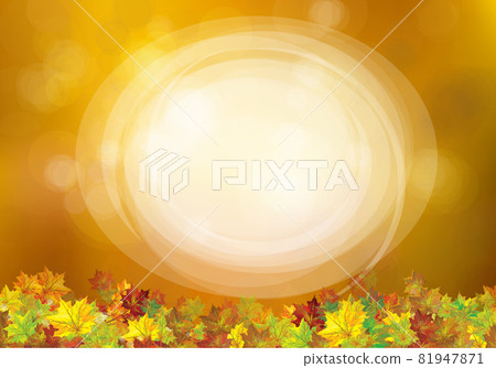 Vector autumnal maples leaves border on bokeh background. Autumnal frame. Vector autumnal maples leaves border on bokeh background. Autumnal frame. 81947871