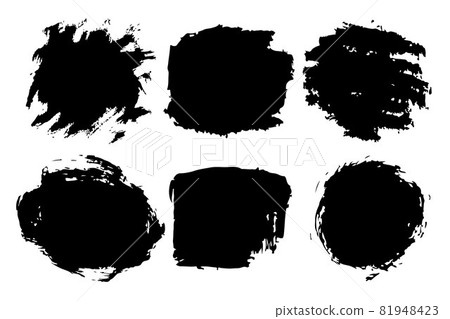 Vector Set of brush strokes Black color on white background. Hand painted grange elements. Ink drawing. Dirty artistic design . Place for text, quote, information, company name. Vector Set of brush strokes Black color on white background. Hand painted grange elements. Ink drawing. Dirty artistic design . Place for text, quote, information, company name. 81948423