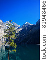 Panoramic view of Oeschinensee lake in Switzerland. 81948466