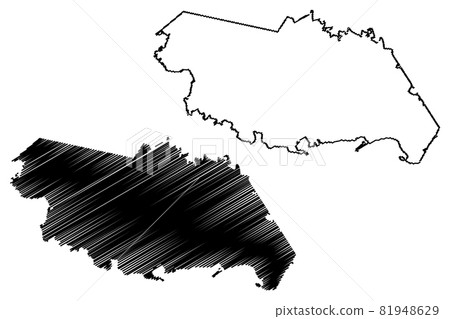 San Patricio County, Texas (Counties in Texas, United States of America,USA, U.S., US) map vector illustration, scribble sketch San Patricio map 81948629