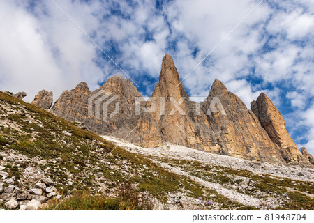 Drei Zinnen or Tre Cime di Lavaredo - Dolomites Italian Alps Drei Zinnen or Tre Cime di Lavaredo - Dolomites Italian Alps 81948704