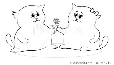 Cat Santa Claus and Kitten Cat Santa Claus and Kitten 81948719