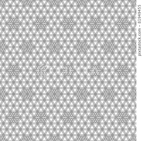 Seamless traditional Japanese ornament Kumiko.Black color lines. Seamless traditional Japanese ornament Kumiko.Black color lines. 81949455