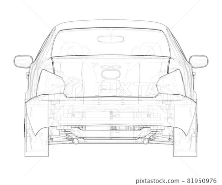 Electric Vehicle Sketch. Vector 81950976