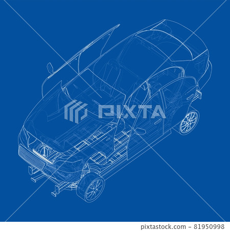 Assembling electric car. Vector Assembling electric car. Vector 81950998