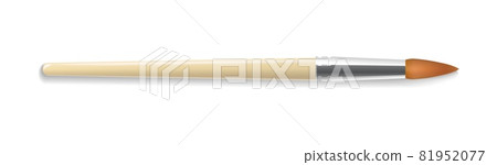 Realistic artist paintbrush isolated on white background Realistic artist paintbrush isolated on white background 81952077