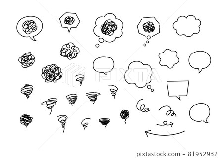 Moyamoya material variation hand-drawn illustration 81952932