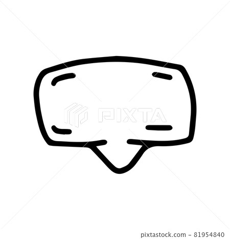 Speech bubble line vector doodle simple icon 81954840