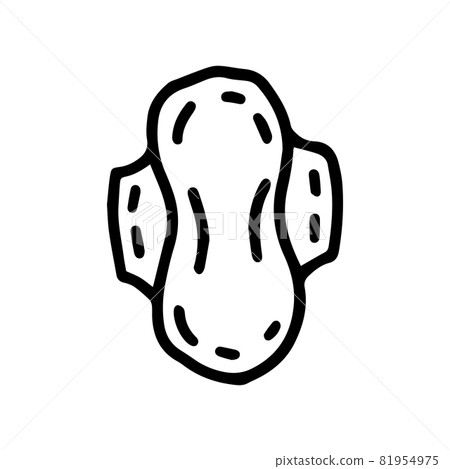 sanitary pad line vector doodle simple icon sanitary pad line vector doodle simple icon 81954975