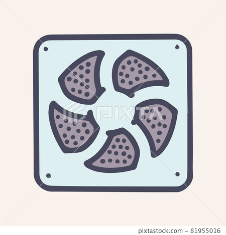 Ventilation grill color vector doodle simple icon - Stock Illustration ...