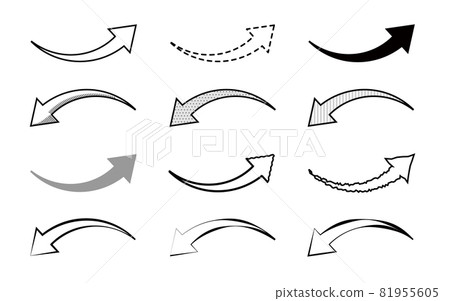 Up-down simple arrow monochrome set Up-down simple arrow monochrome set 81955605