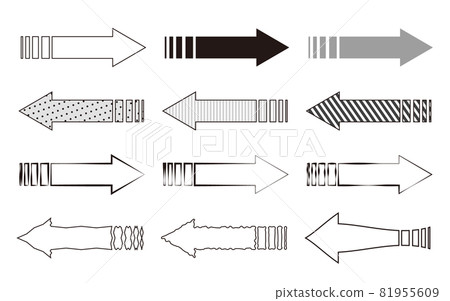Design arrow monochrome variation set Design arrow monochrome variation set 81955609