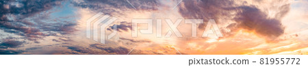 Natural background of the colorful panorama sky, During the time sunset Natural background of the colorful panorama sky, During the time sunset 81955772