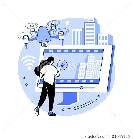 Aerial videography abstract concept vector illustration. 81955990