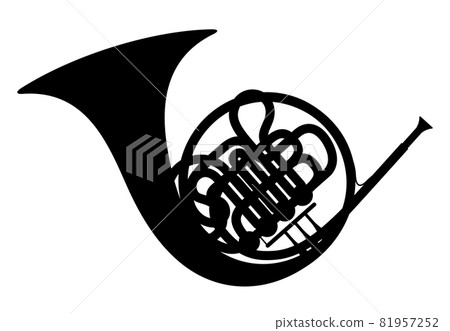 Horn illustration_silhouette Horn illustration_silhouette 81957252