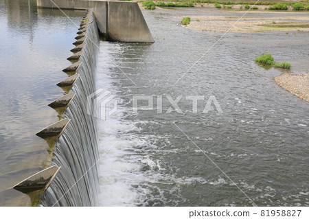 Movable weir with the function of damming the river and adjusting the amount of water 81958827