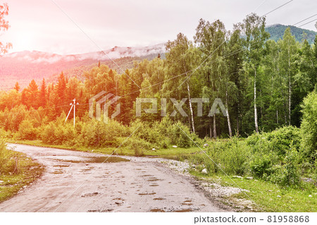 Vacation roadtrip landscape. Altai mountains. Multa region. Vacation roadtrip landscape. Altai mountains. Multa region. 81958868