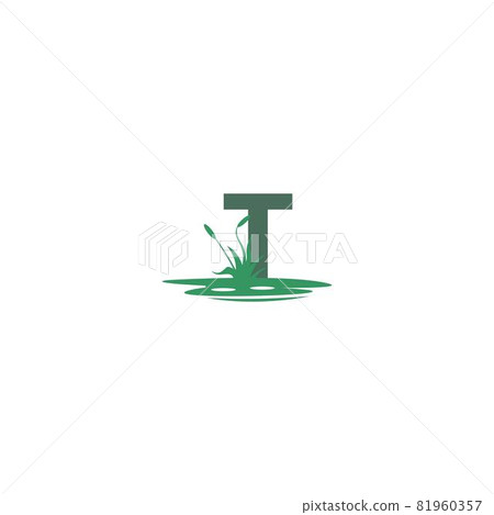 letter T behind puddles and grass template letter T behind puddles and grass template 81960357
