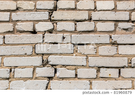 deep cracked white silicate brick wall closeup texture and background deep cracked white silicate brick wall closeup texture and background 81960879