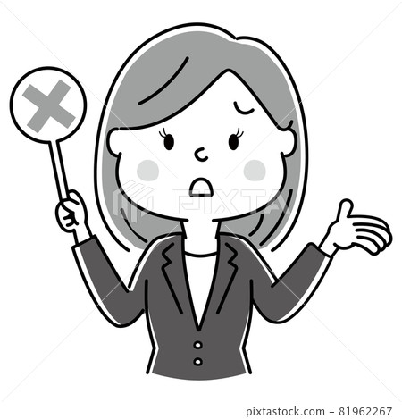 businesswoman clipart black and white cross