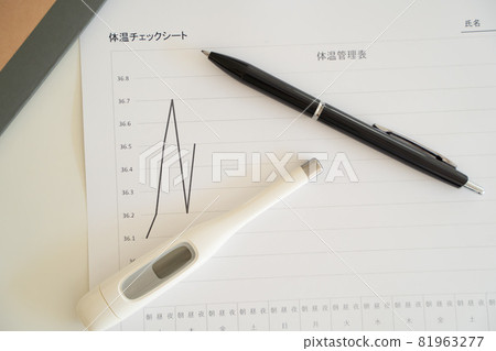 Image of body temperature table Image of body temperature table 81963277