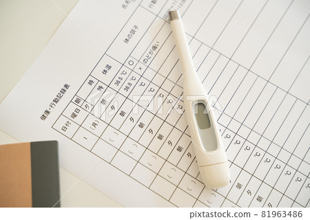 Image of temperature measurement table 81963486