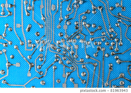 old flat bare fiberglass pcb without components 81963943