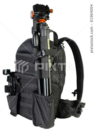 Black professional tactical molle black photo backpack with trip 81964004