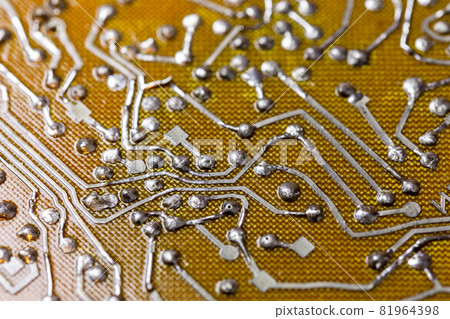 old flat bare fiberglass pcb without components with selective f old flat bare fiberglass pcb without components with selective f 81964398