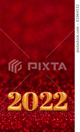 happy new year 2022 year number ( 3d rendering ) at sparkling gold and red glitter studio background ,Holiday Greeting card.copy space for add content. happy new year 2022 year number ( 3d rendering ) at sparkling gold and red glitter studio background ,Holiday Greeting card.copy space for add content. 81964532