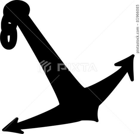 Vector silhouette of Anchor on white background Vector silhouette of Anchor on white background 81966085