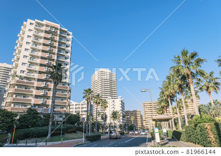 A resort-like cityscape and condominium area, a seaside city, Urayasu City, Chiba Prefecture 81966144