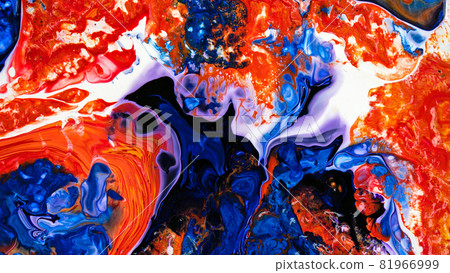 Fluid Art. Abstract Acrylic Pouring 81966999