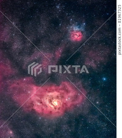 Summer Milky Way Central Nebula Lagoon Nebula Trifid Nebula Summer Milky Way Central Nebula Lagoon Nebula Trifid Nebula 81967325