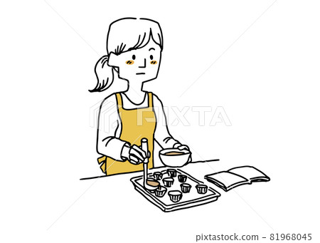 Woman making valentine chocolate Woman making valentine chocolate 81968045