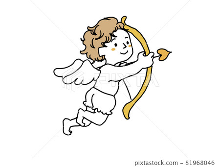 Cupid in love shooting an arrow Cupid in love shooting an arrow 81968046