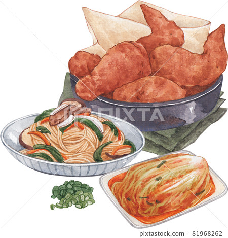 Korean food watercolor 81968262
