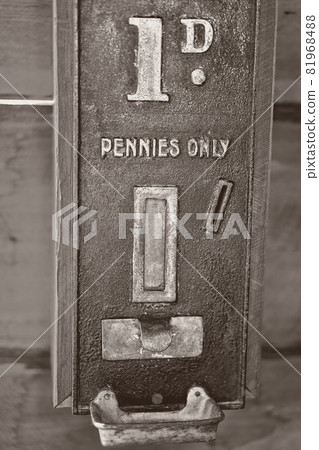 Vintage Penny Slot Machine On Display 81968488