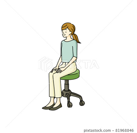 A woman sitting in a chair 81968846