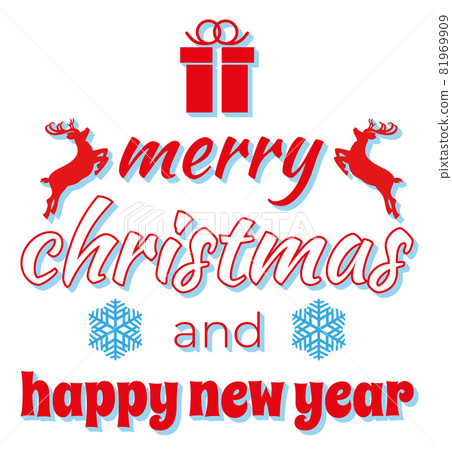 Christmas vintage lettering text background. 81969909
