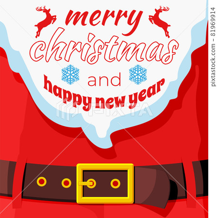 Red santa claus suit with wishes Red santa claus suit with wishes 81969914