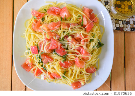 西紅柿和紫蘇冷意大利面 81970636