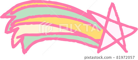 Shooting star drawn by a child Wishes Doodle 81972057