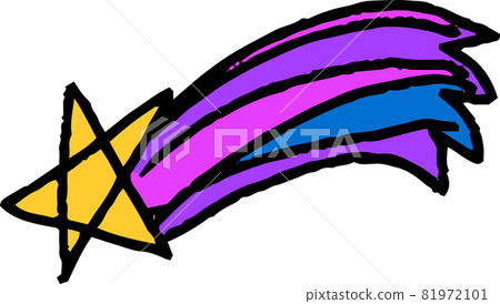 Shooting star drawn by a child Wishes Doodle Shooting star drawn by a child Wishes Doodle 81972101