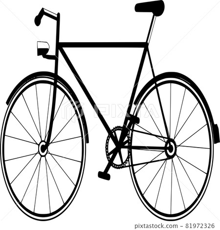 Vector silhouette of Bicycle on white background Vector silhouette of Bicycle on white background 81972326