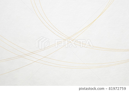 白色日本紙質感與金線圖案_優雅的日本背景 81972759