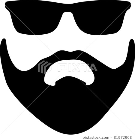 Vector silhouette of Beard on white background Vector silhouette of Beard on white background 81972908