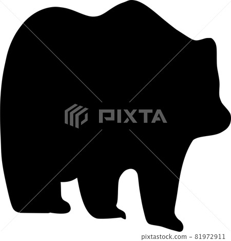 Vector silhouette of Bear on white background Vector silhouette of Bear on white background 81972911
