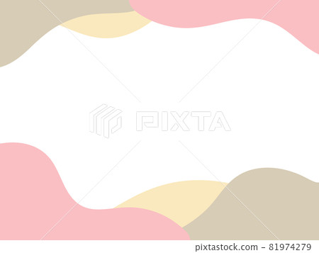 Abstract wavy pale color frame background 81974279
